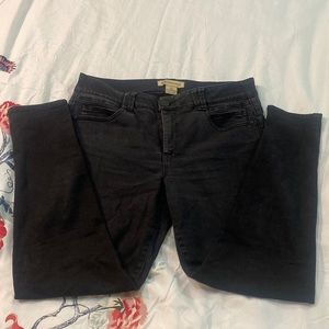 Black high waisted skinny jeans with stretch waist